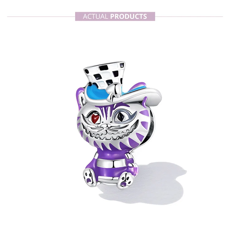 WOSTU 925 Sterling Silver Fashion Colorful Magic Series Magic Cat Charms Beads for Women Fit Original Bracelets Fine DIY Jewelry