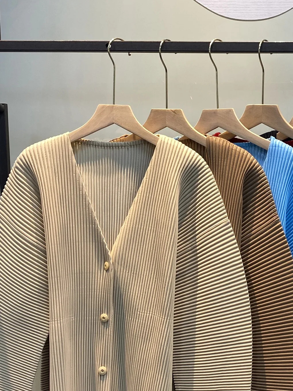 Miyake Women Pleated Knit Cardigan Long Sleeve Top 2026 New Simple Loose Casual Button V-Neck Jacket Commuter Plus Size Clothing