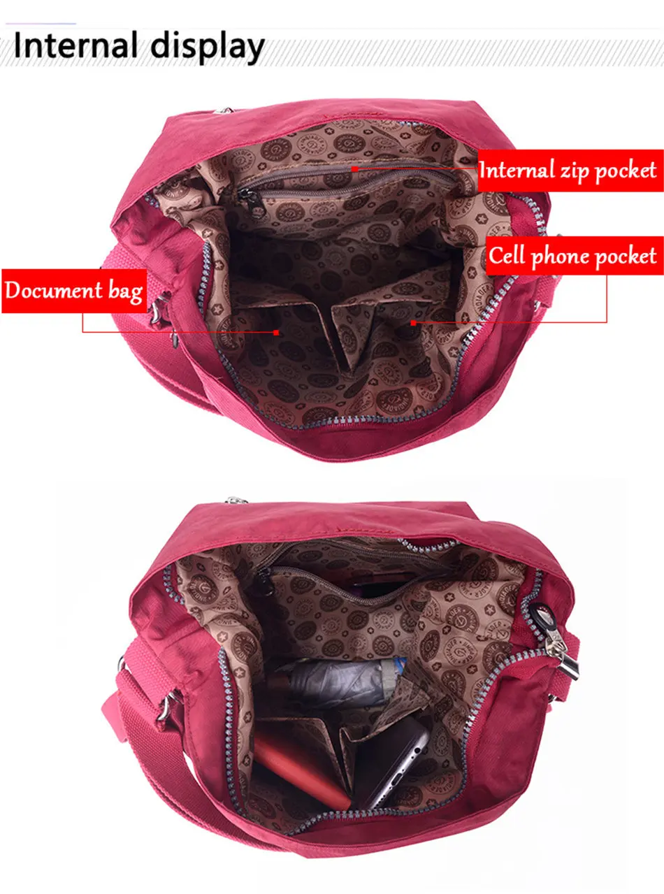 Luxury Handbags Women Bags Designer Waterproof Bylon Cloth Crossbody Bags for Women 2026 Large Capacity Lady Shoulder Bag Tote