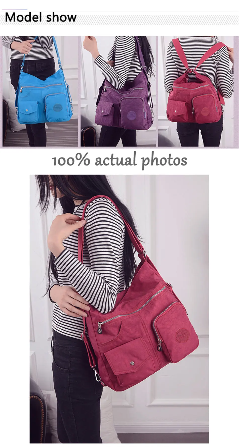 Luxury Handbags Women Bags Designer Waterproof Bylon Cloth Crossbody Bags for Women 2026 Large Capacity Lady Shoulder Bag Tote