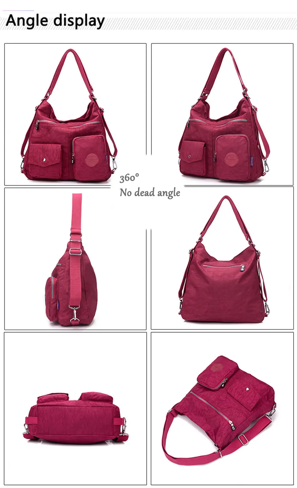 Luxury Handbags Women Bags Designer Waterproof Bylon Cloth Crossbody Bags for Women 2026 Large Capacity Lady Shoulder Bag Tote