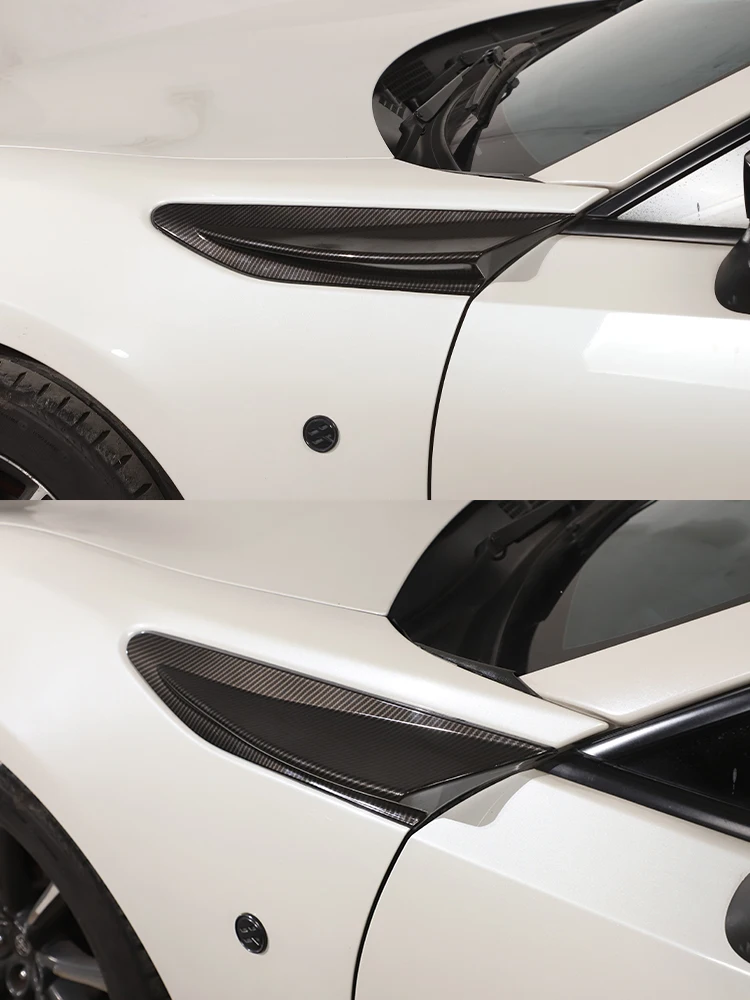 For Subaru BRZ Toyota 86 GT86 12-20 Car Side Air Outlet Fender Fin Vent Trim Cover ABS Carbon Fiber Texture Exterior Accessories