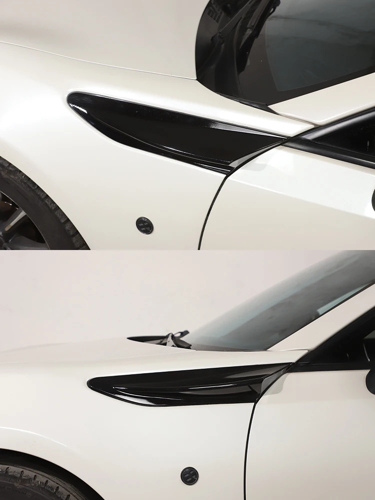 For Subaru BRZ Toyota 86 GT86 12-20 Car Side Air Outlet Fender Fin Vent Trim Cover ABS Carbon Fiber Texture Exterior Accessories