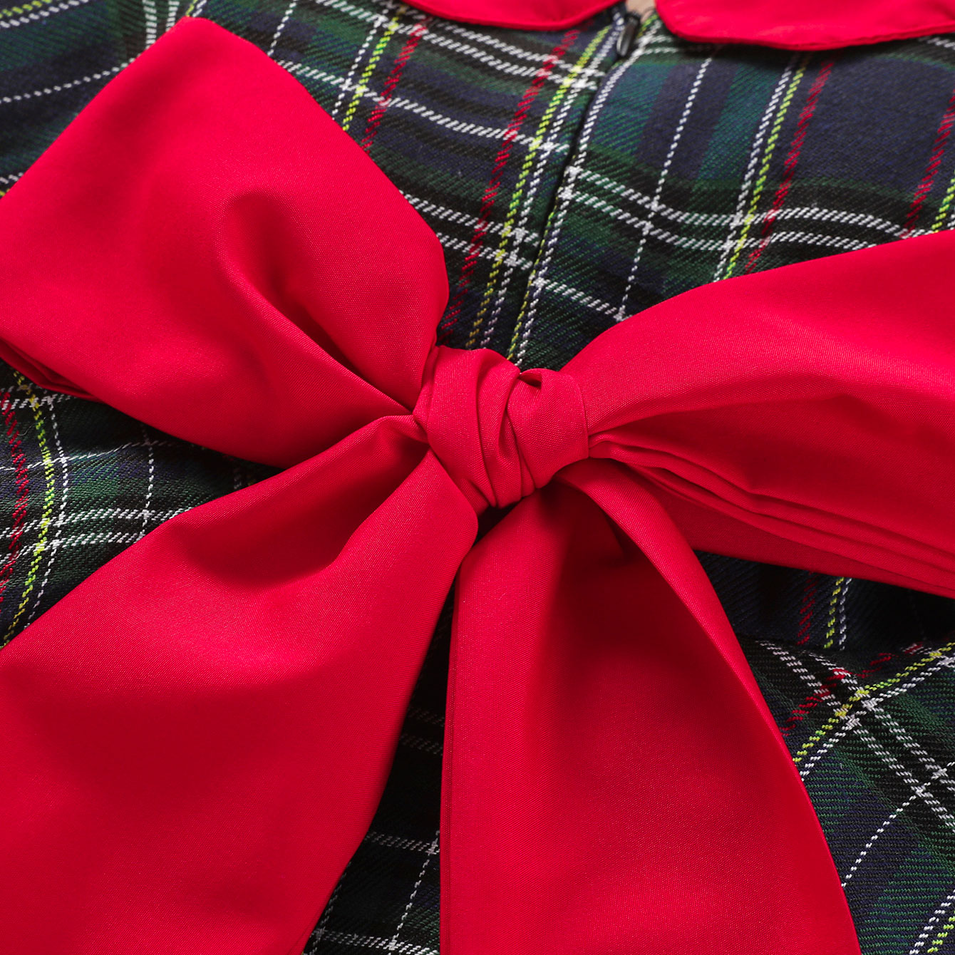 Ma&Baby 1-7Y 2024 Christmas Girls Red Dress Kid Toddler Girl Plaid Bow Tulle Tutu Party Dresses Children New Year Xmas Costumes
