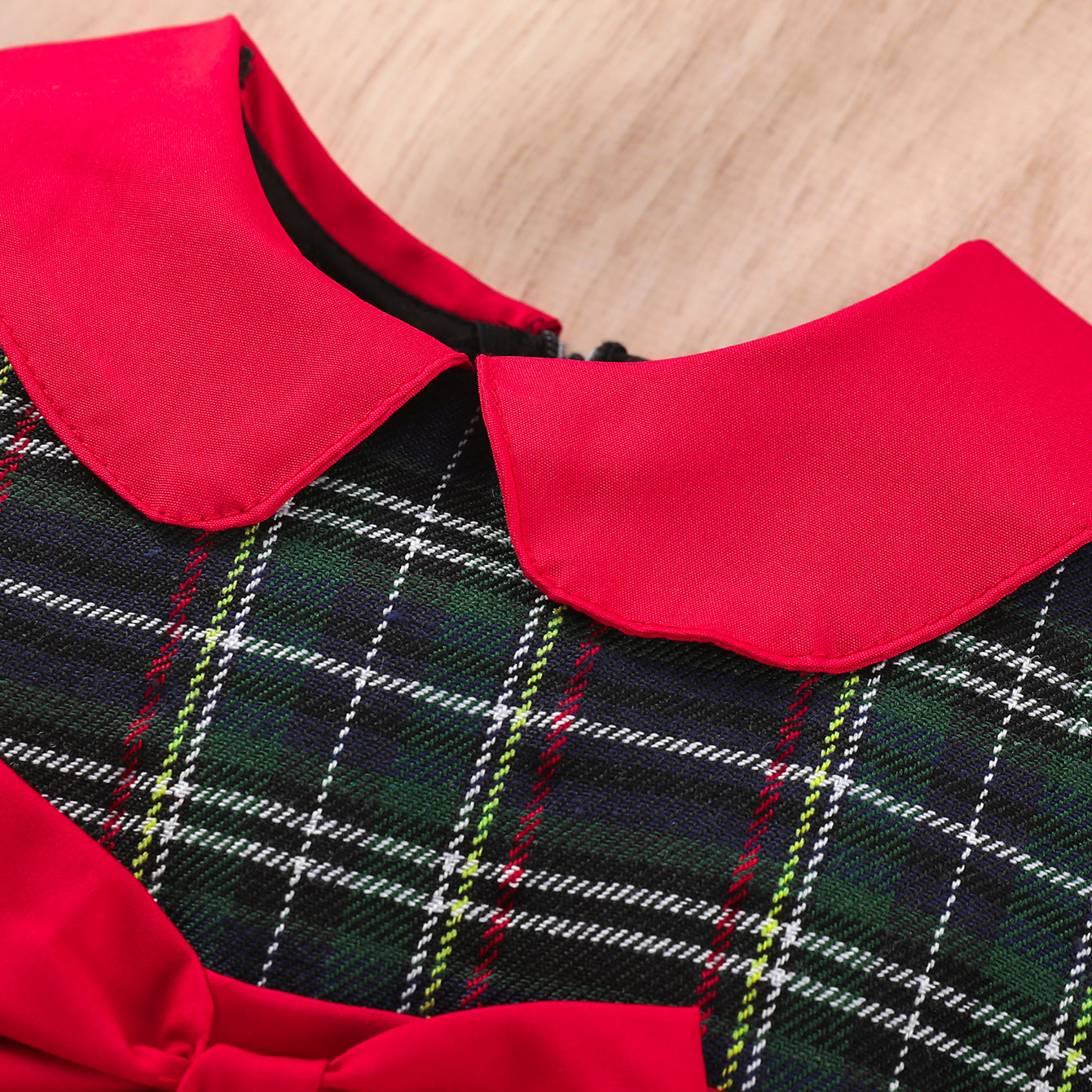 Ma&Baby 1-7Y 2024 Christmas Girls Red Dress Kid Toddler Girl Plaid Bow Tulle Tutu Party Dresses Children New Year Xmas Costumes