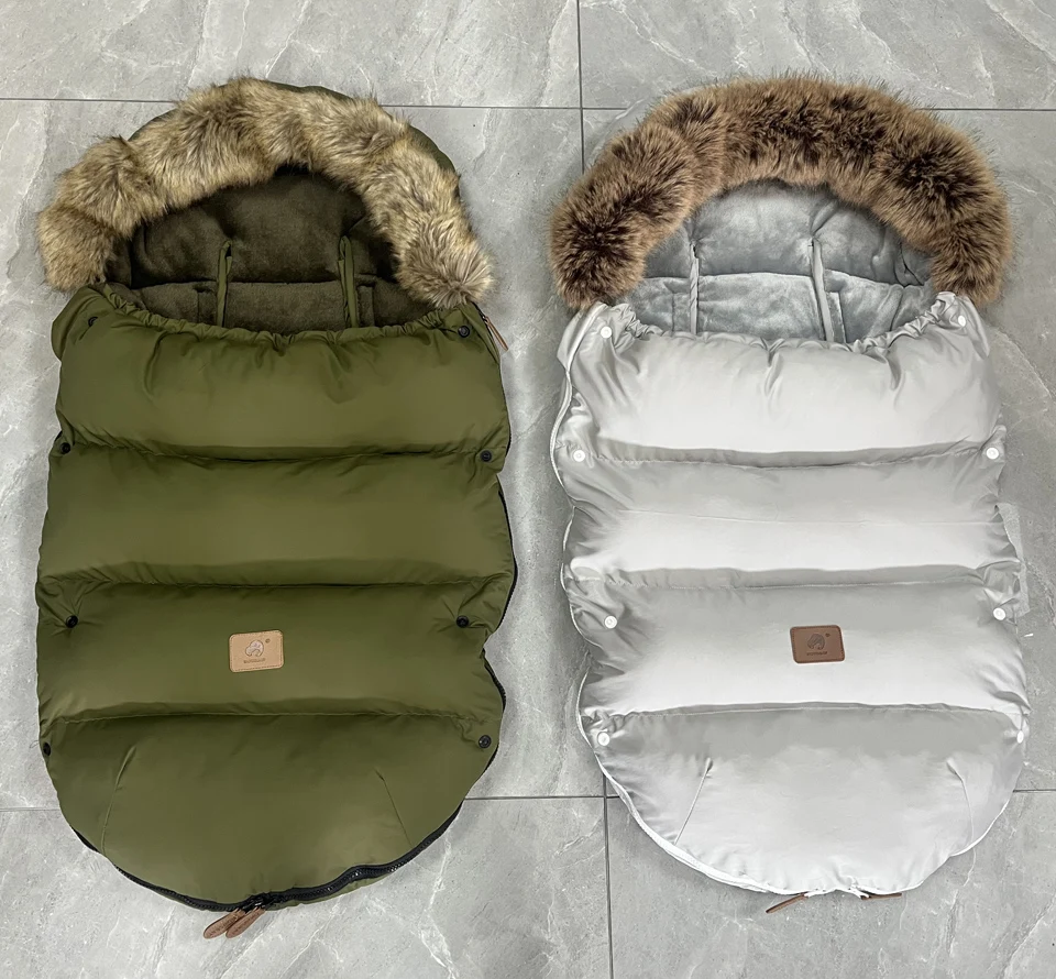 Baby Stroller Footmuff 0-24Months Winter Baby Warm Envelope Sack For Discharge Windproof Thicker Universal Stroller Accessories