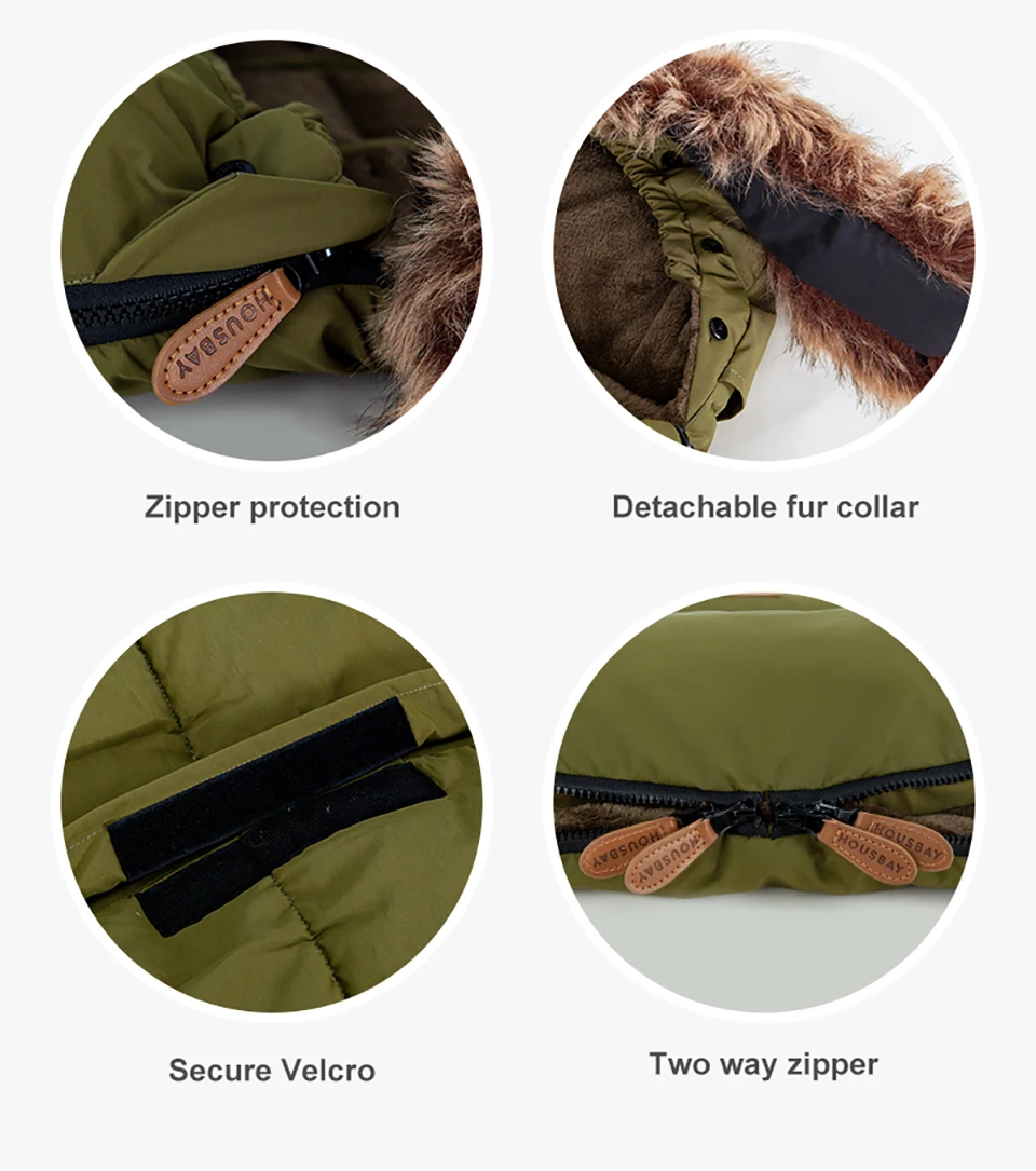 Baby Stroller Footmuff 0-24Months Winter Baby Warm Envelope Sack For Discharge Windproof Thicker Universal Stroller Accessories