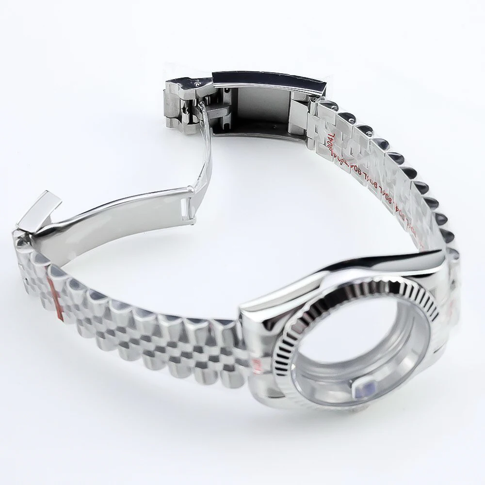 Neiton 36mm/39mm Sapphire Glass For Men Watch Case Fit NH36 NH34 NH35Movement FashionWaterproof Jubilee Stainless Steel