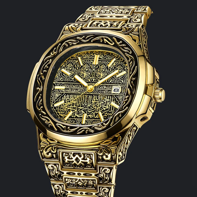 Vintage Men Quartz Watch Luxury Brand Auto Calendar Specific Lines Stainless Steel Strap Wristwatch For Mans Analog