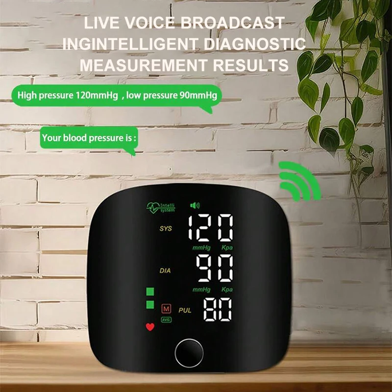 AiQUE Rechargeable Blood Pressure Monitor 2 Users Medical Tonometer Wrist Cuff Digital Irregular Pulse Heart Rate Tensiometer