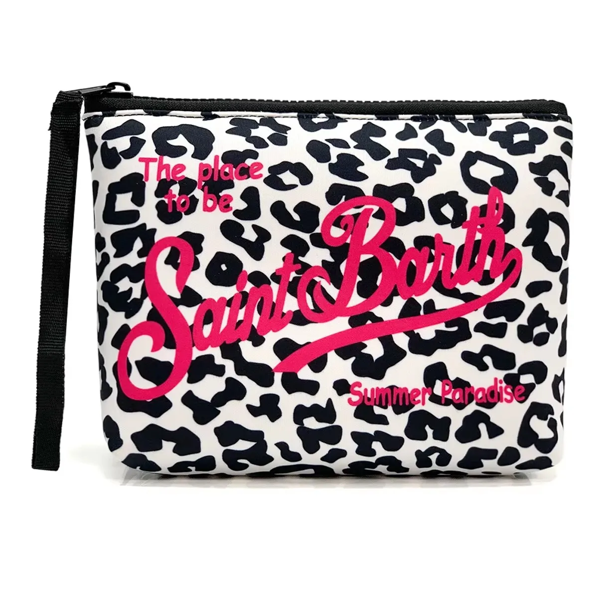 Fashion Quality New Handbag European American Clutch Bag Women's Handbag Leopard Canvas Diving Handbag Zero Wallet