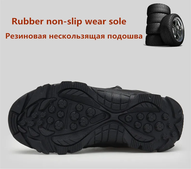 MIXIDELAI Size 39-47 Desert Tactical Mens Boots Wear-resisting Training Boots Waterproof Outdoor Hiking Men Combat Ankle Boots