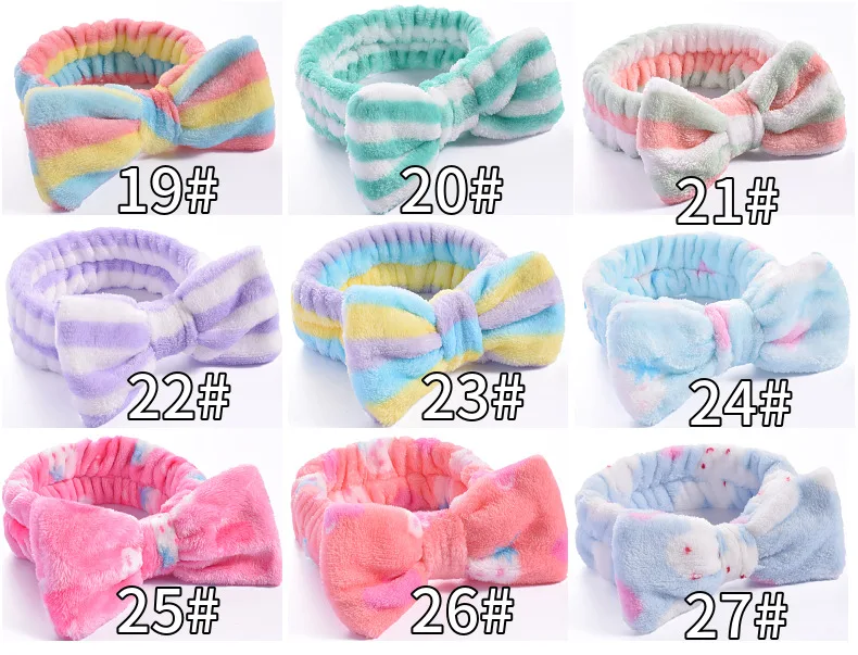 Women Makeup Coral Fleece Headband Wash Face Soft Hair Holder Elastic Top Knot Hairbands Girl Headwear Hair Accessories