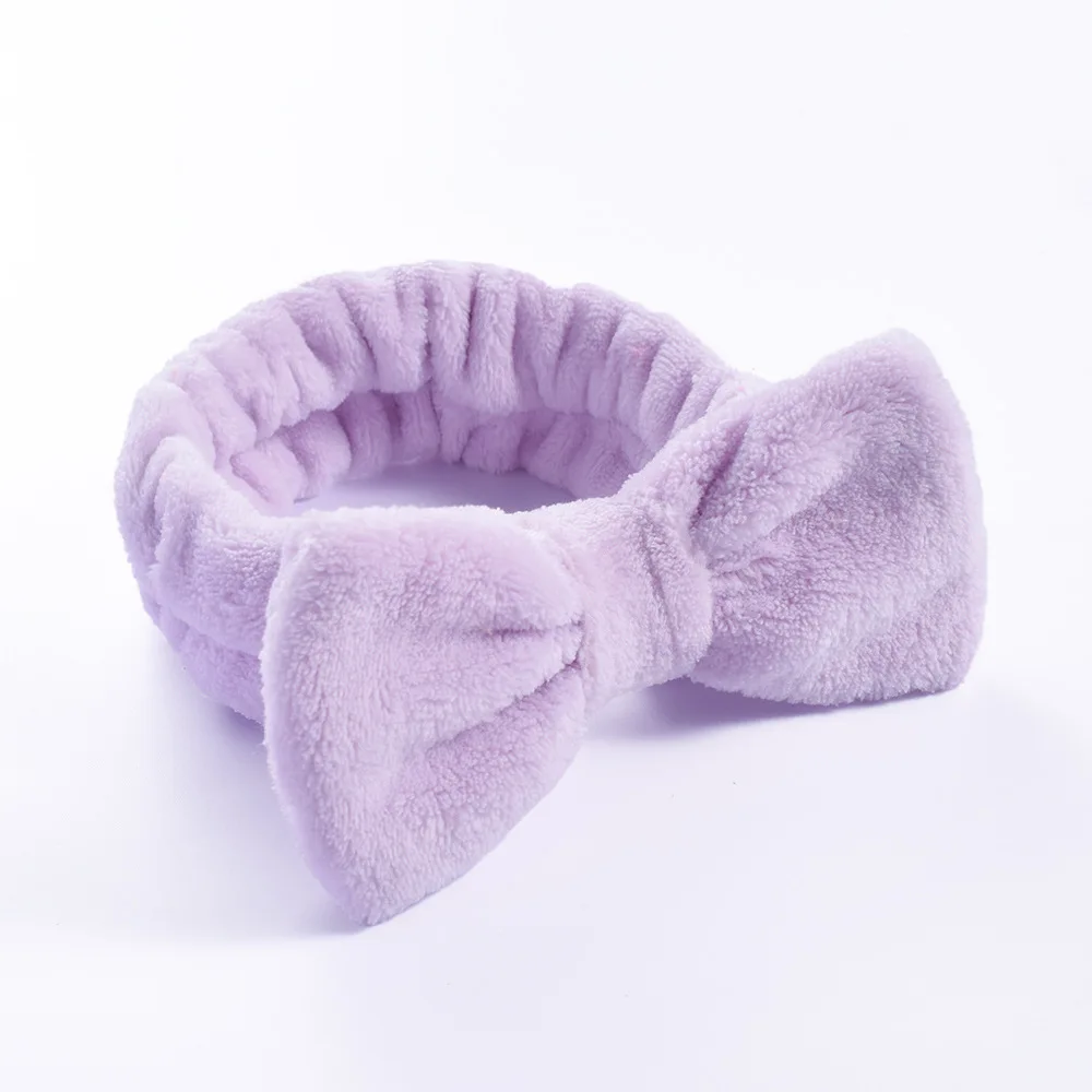 Women Makeup Coral Fleece Headband Wash Face Soft Hair Holder Elastic Top Knot Hairbands Girl Headwear Hair Accessories