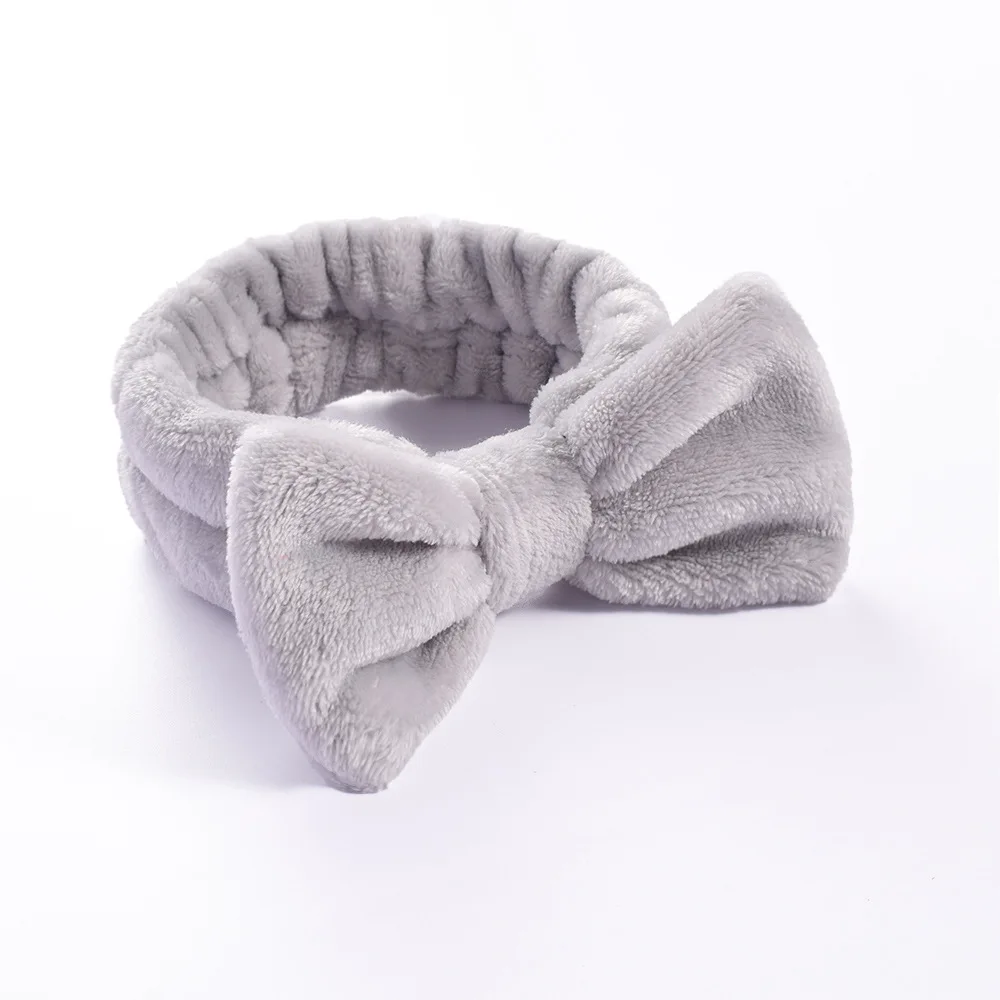 Women Makeup Coral Fleece Headband Wash Face Soft Hair Holder Elastic Top Knot Hairbands Girl Headwear Hair Accessories