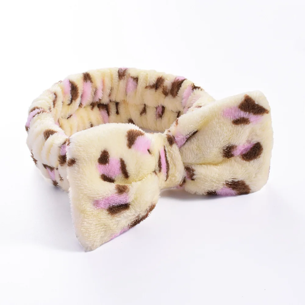 Women Makeup Coral Fleece Headband Wash Face Soft Hair Holder Elastic Top Knot Hairbands Girl Headwear Hair Accessories