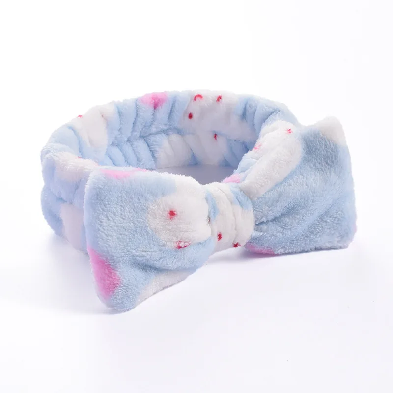 Women Makeup Coral Fleece Headband Wash Face Soft Hair Holder Elastic Top Knot Hairbands Girl Headwear Hair Accessories