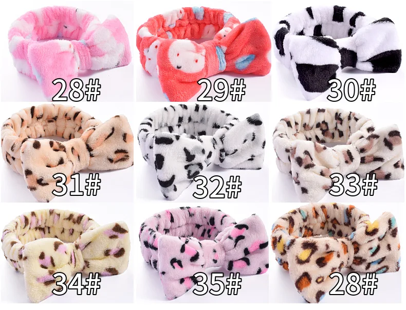 Women Makeup Coral Fleece Headband Wash Face Soft Hair Holder Elastic Top Knot Hairbands Girl Headwear Hair Accessories