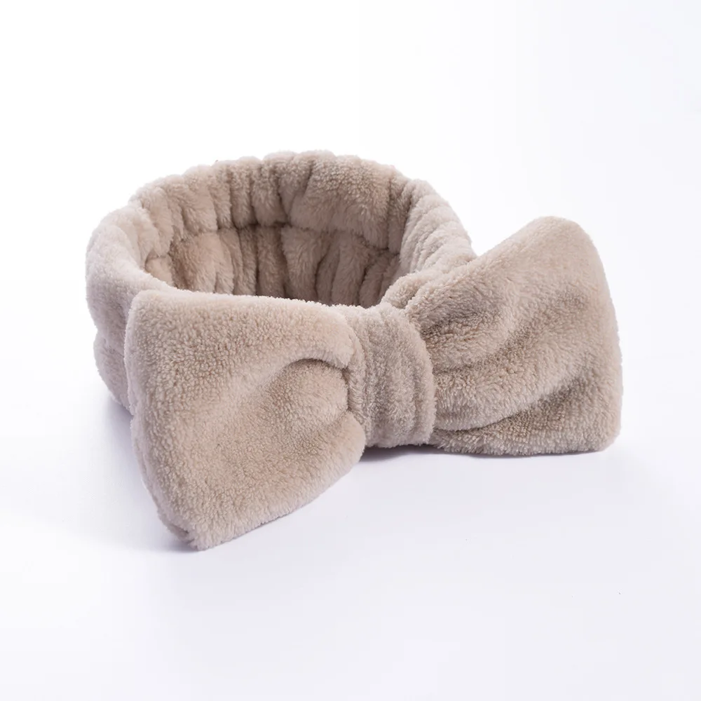 Women Makeup Coral Fleece Headband Wash Face Soft Hair Holder Elastic Top Knot Hairbands Girl Headwear Hair Accessories