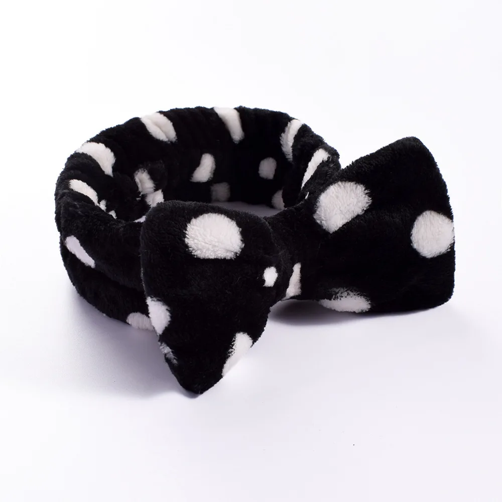 Women Makeup Coral Fleece Headband Wash Face Soft Hair Holder Elastic Top Knot Hairbands Girl Headwear Hair Accessories