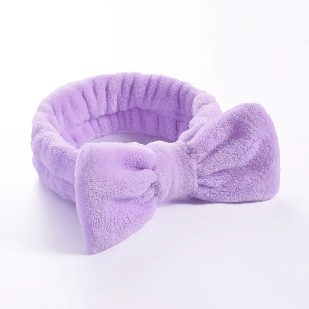 Women Makeup Coral Fleece Headband Wash Face Soft Hair Holder Elastic Top Knot Hairbands Girl Headwear Hair Accessories