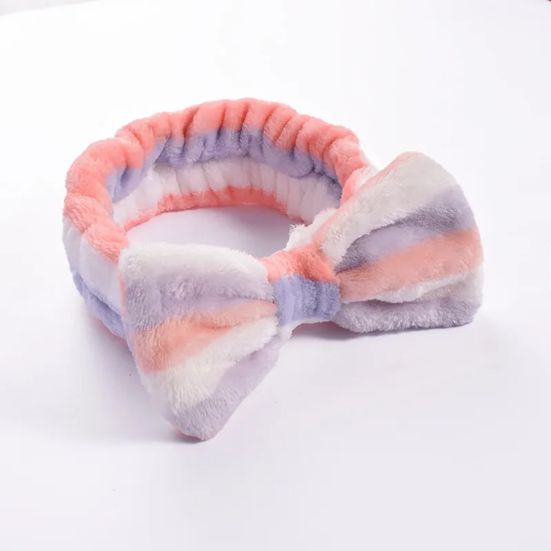 Women Makeup Coral Fleece Headband Wash Face Soft Hair Holder Elastic Top Knot Hairbands Girl Headwear Hair Accessories