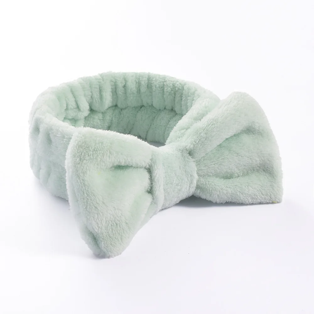 Women Makeup Coral Fleece Headband Wash Face Soft Hair Holder Elastic Top Knot Hairbands Girl Headwear Hair Accessories