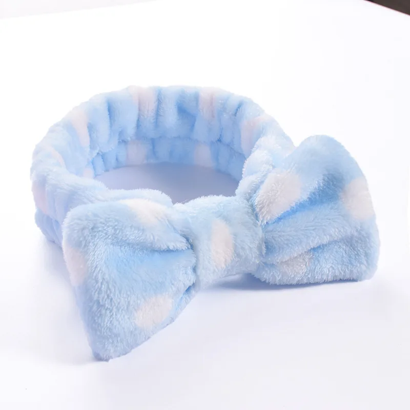 Women Makeup Coral Fleece Headband Wash Face Soft Hair Holder Elastic Top Knot Hairbands Girl Headwear Hair Accessories