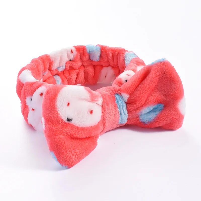 Women Makeup Coral Fleece Headband Wash Face Soft Hair Holder Elastic Top Knot Hairbands Girl Headwear Hair Accessories