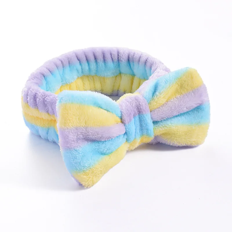 Women Makeup Coral Fleece Headband Wash Face Soft Hair Holder Elastic Top Knot Hairbands Girl Headwear Hair Accessories
