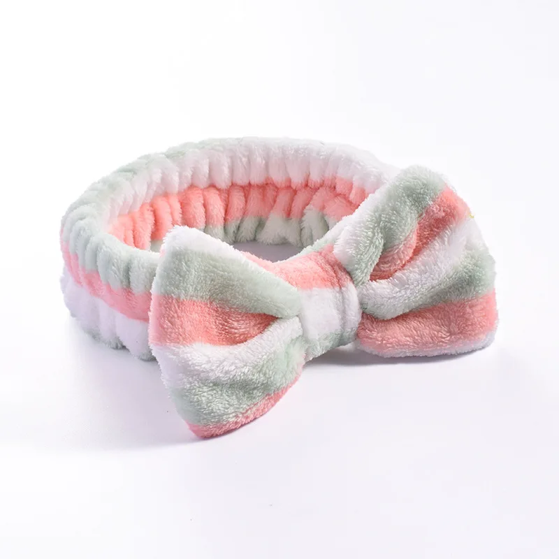 Women Makeup Coral Fleece Headband Wash Face Soft Hair Holder Elastic Top Knot Hairbands Girl Headwear Hair Accessories