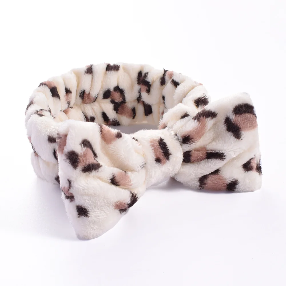 Women Makeup Coral Fleece Headband Wash Face Soft Hair Holder Elastic Top Knot Hairbands Girl Headwear Hair Accessories