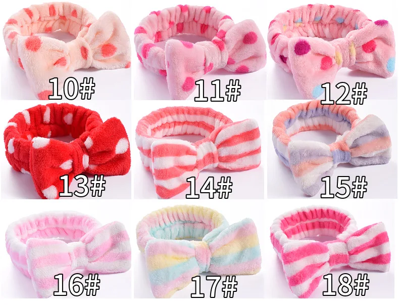 Women Makeup Coral Fleece Headband Wash Face Soft Hair Holder Elastic Top Knot Hairbands Girl Headwear Hair Accessories