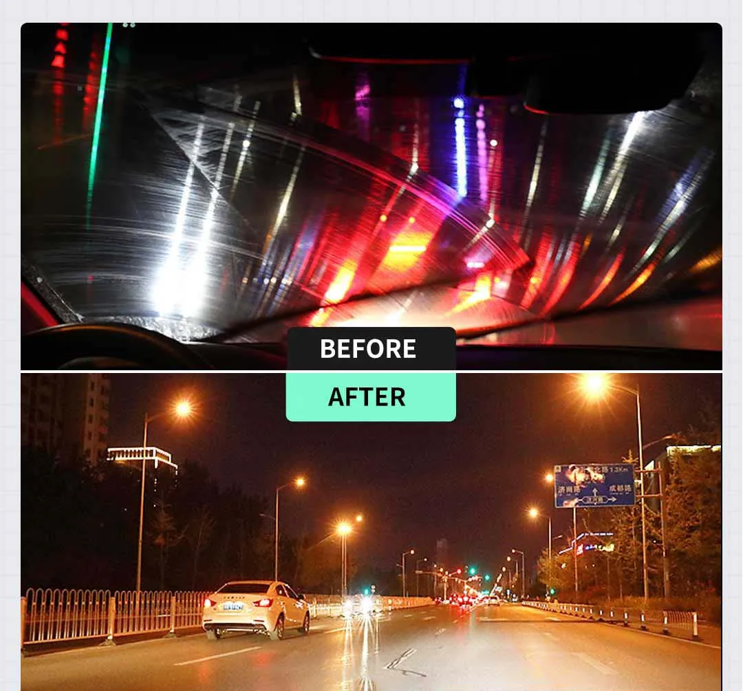 Car Glass Polishing Compound Glass Film Remover Windshield Cleaner Film Coating Oil Paste Film Emoval Cream Stains Auto Detail