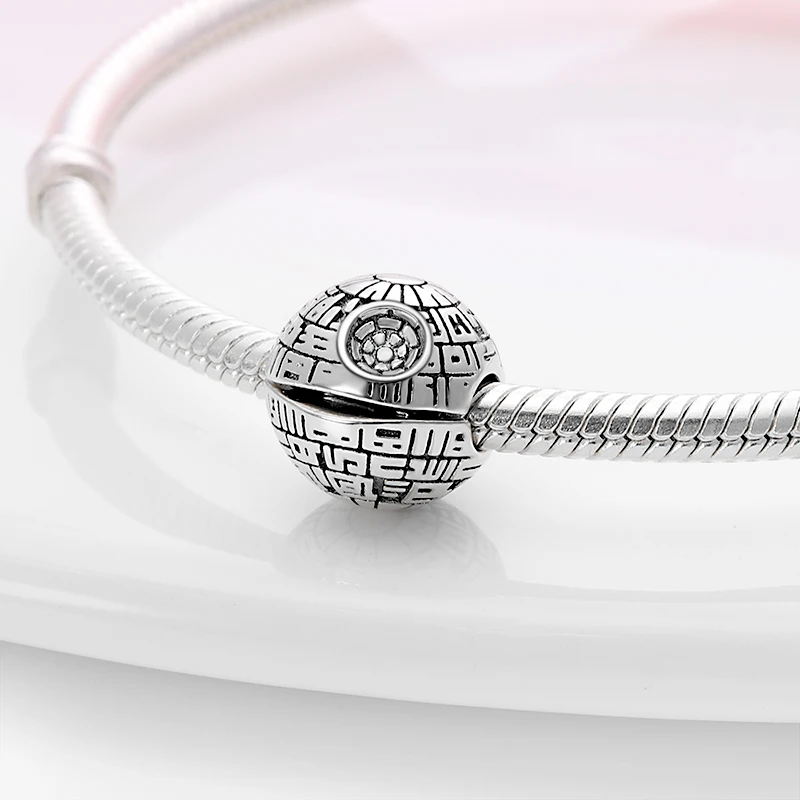 TOP Stars Warsries Yoda Mandalorian Helmet 925 Sterling Silver Charms Beads Fits Original Women's Bracelet DIY Jewelry Hot Gifts