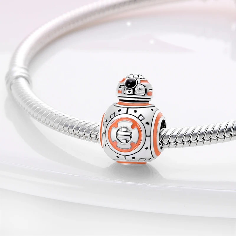 TOP Stars Warsries Yoda Mandalorian Helmet 925 Sterling Silver Charms Beads Fits Original Women's Bracelet DIY Jewelry Hot Gifts