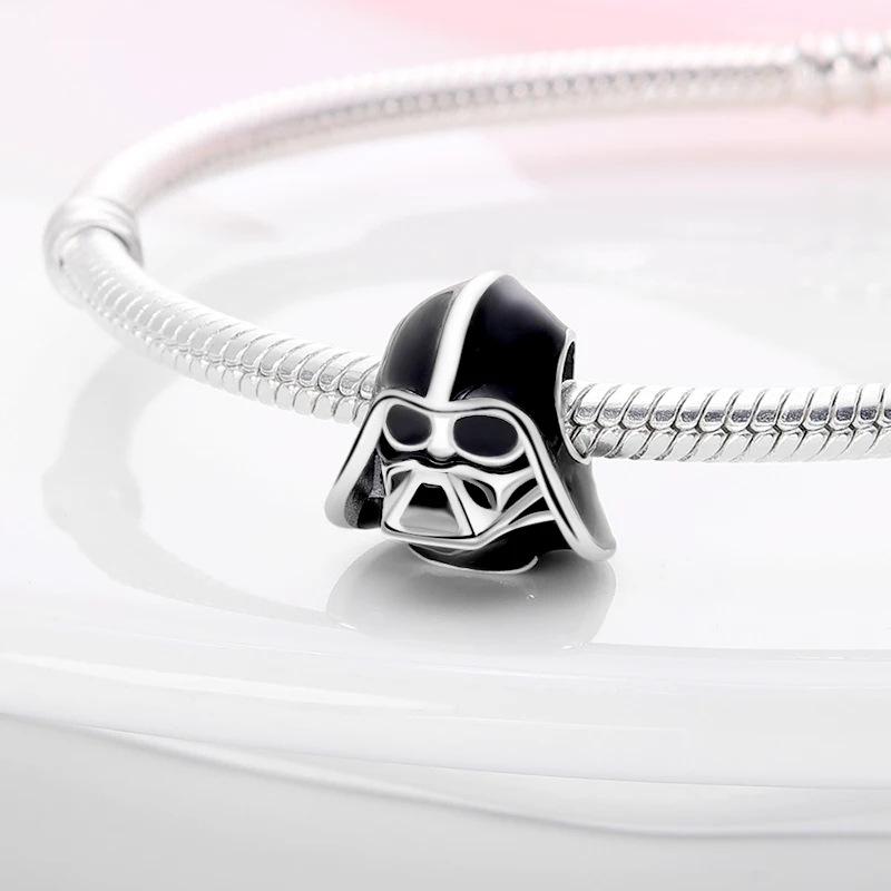 TOP Stars Warsries Yoda Mandalorian Helmet 925 Sterling Silver Charms Beads Fits Original Women's Bracelet DIY Jewelry Hot Gifts