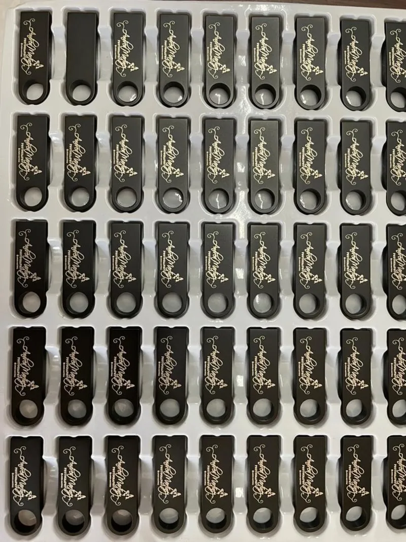 10PCS/lot USB Flash Drive 4GB 8GB 16GB Metal Pen Drive Pendrive 32GB 64GB Memory Stick 128GB Free Customized Gift USB 2.0 Sticks