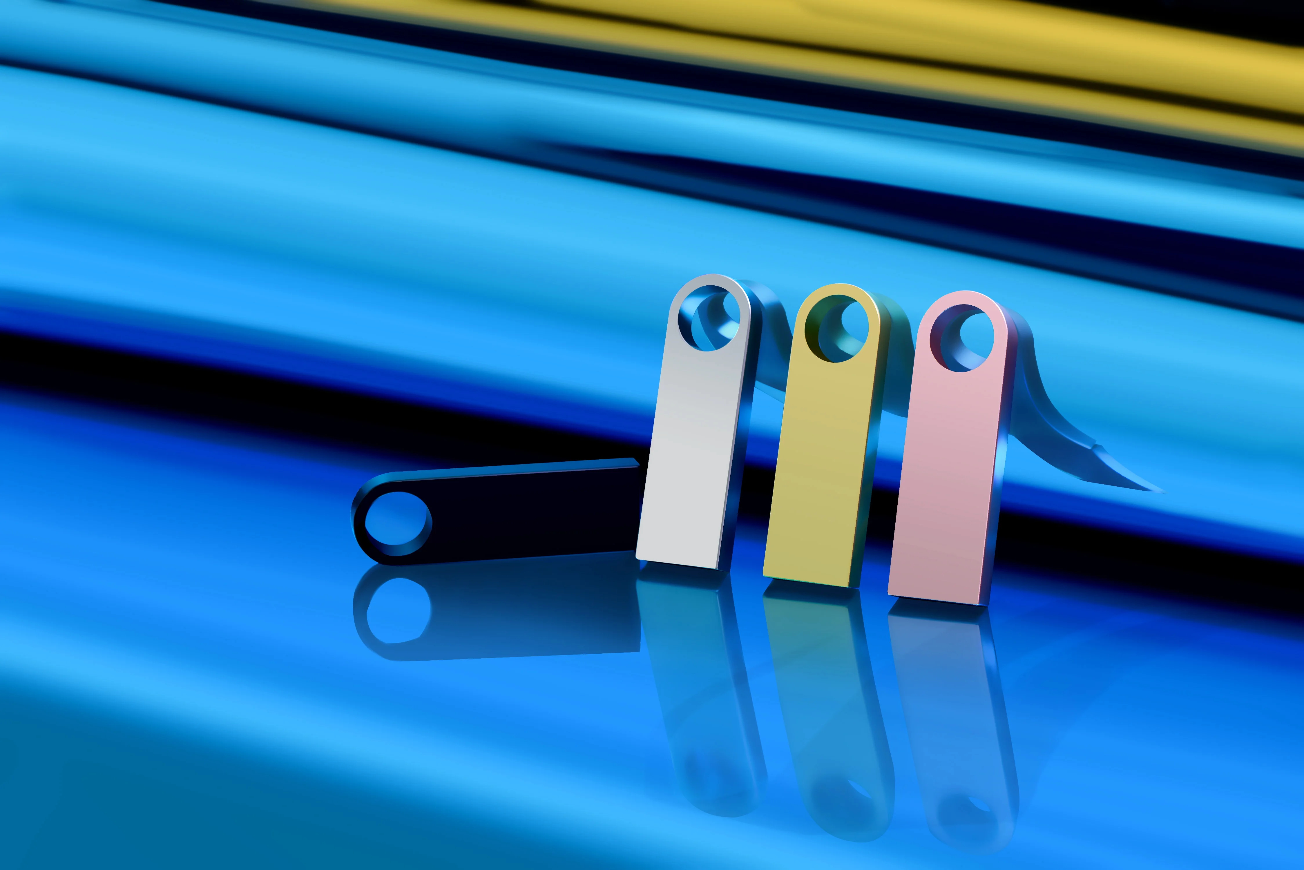 10PCS/lot USB Flash Drive 4GB 8GB 16GB Metal Pen Drive Pendrive 32GB 64GB Memory Stick 128GB Free Customized Gift USB 2.0 Sticks