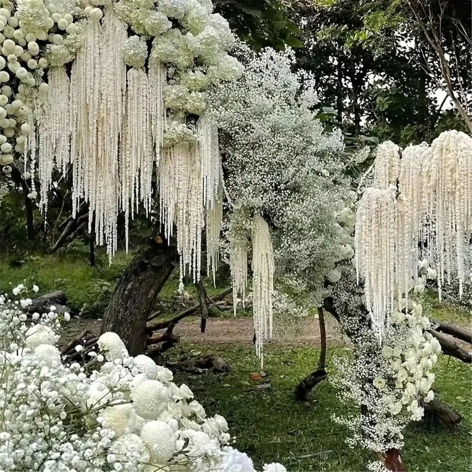 Silk Artificial Plant Vine Wedding Garden Arch Festival Rattan Garland Yard Romantic Home Room Table Decora Outdoor Diy Gift Box