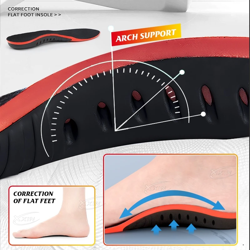 【Xxin】Arch Support Shoe Insoles Flat Foot Correction Pad Cushion Insert Orthopedic Heel Cup Memory Foam Size35-49