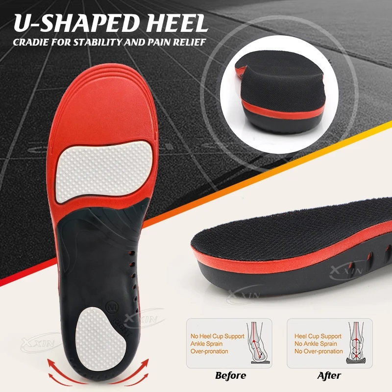 【Xxin】Arch Support Shoe Insoles Flat Foot Correction Pad Cushion Insert Orthopedic Heel Cup Memory Foam Size35-49