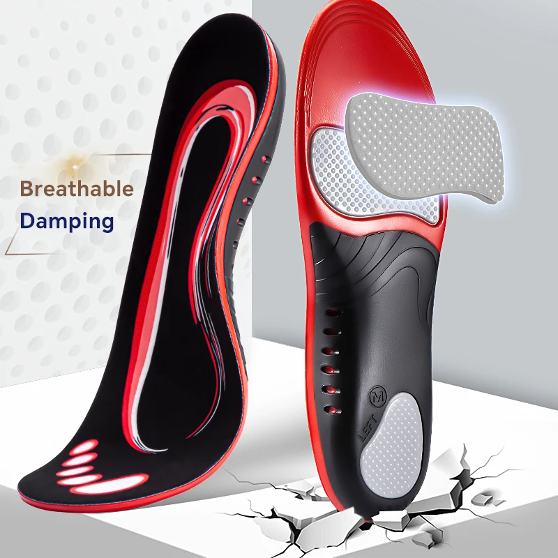 220+ Lbs Heavy Duty High Arch Support Insoles for Men Women Shock Absorbing Shoe Inserts for Flat Feet Standing All Day Insole