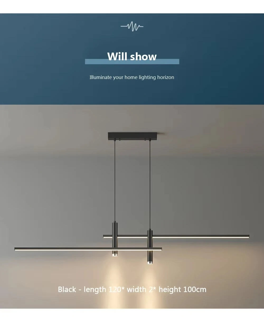 LED Pendant Light Smart Remote Control Adjustable Color Temperature Brightness Living Room Restaurant Hanging Lamp Home Light