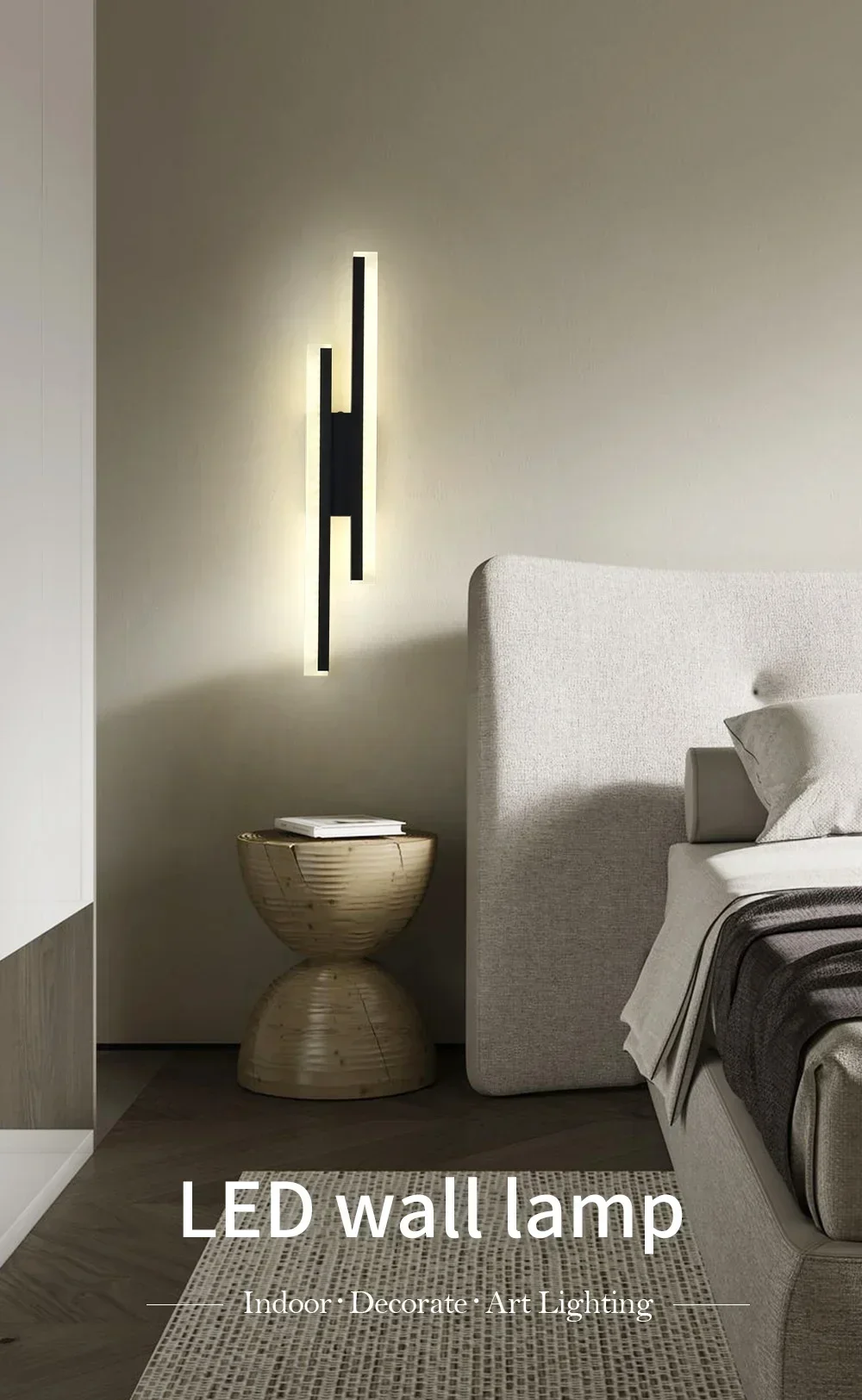 Modern LED Wall Lamp for Bedroom Living Room Bedside Hallway Indoor Ambient Lighting Decorative Home Fixture