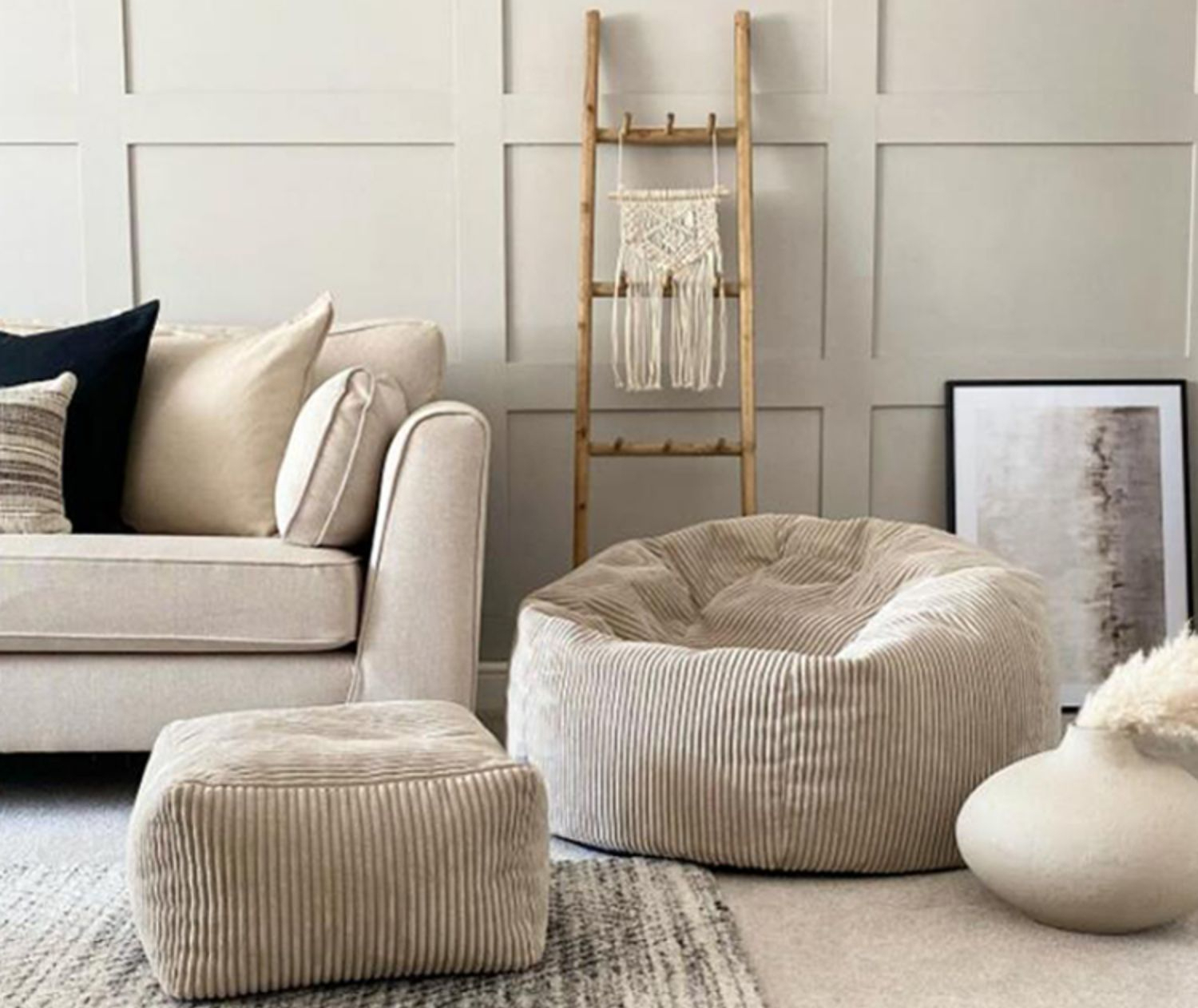 OTAUTAU Flannel/Velvet Bean Bag Chair Cover No Filler Floor Beanbag Sac Pouf Ottoman Single Sofa Frameless Furniture DD025