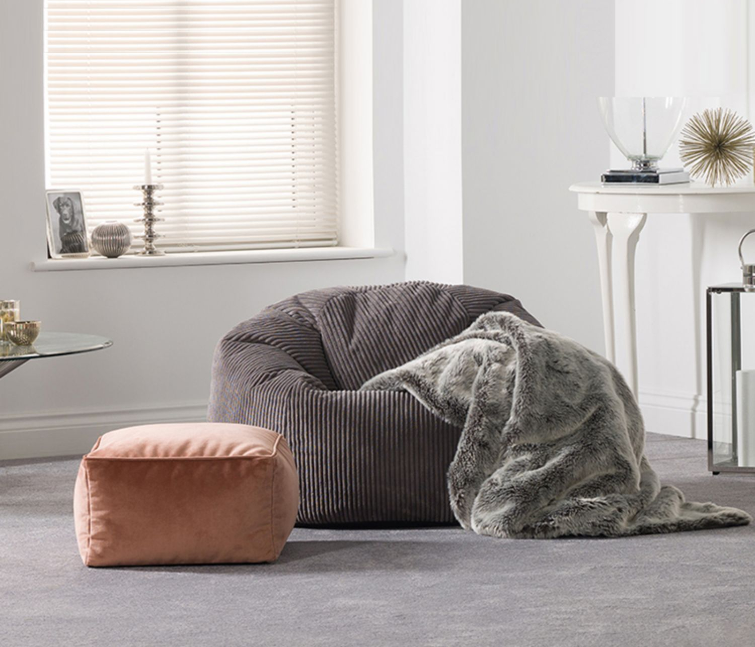 OTAUTAU Flannel/Velvet Bean Bag Chair Cover No Filler Floor Beanbag Sac Pouf Ottoman Single Sofa Frameless Furniture DD025