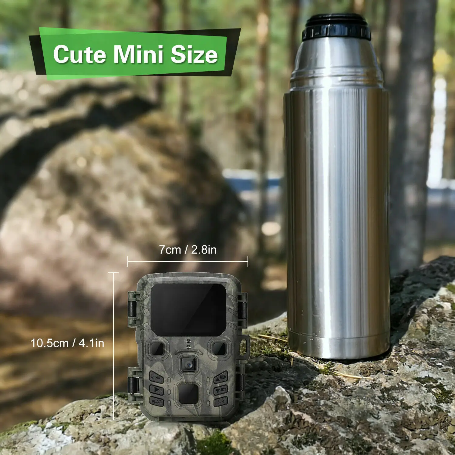 Mini Trail Hunting Camera 24MP 1080P 0.5s Motion Trigger Night Vision Waterproof Wildlife Photo Trap Scouting Cam