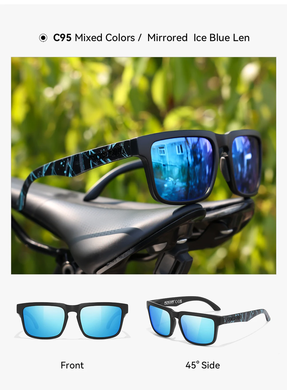 2026 KDEAM Brand Square Men Polarized Sunglasses Male Sports Photochromic Sun Glasses For Driving Fishing Fashion Women Shades