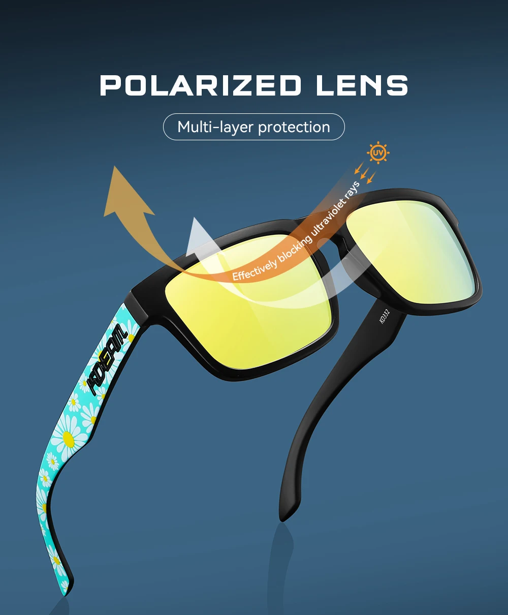 2026 KDEAM Brand Square Men Polarized Sunglasses Male Sports Photochromic Sun Glasses For Driving Fishing Fashion Women Shades